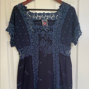 Johnny Was floral dress size M